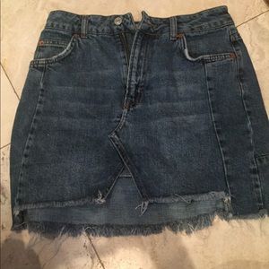 Topshop moto denim skirt